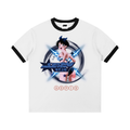 Contrast Edge Ribbed Crewneck T-Shirt